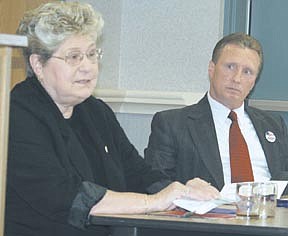 Lewis, Hosier appear at forum (10/1/03)