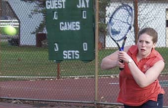 Bellmont overpowers Jay County netters (04/09/04)