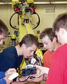 Robot joins JCHS classroom (10/26/04)