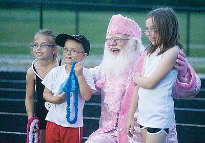 Santa brings smiles at walk