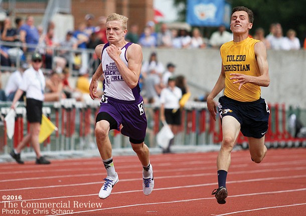 Robby runs to the podium