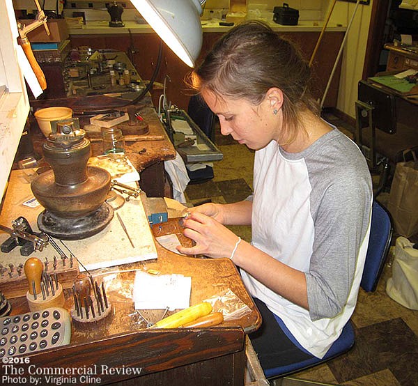 Jeweler makes her own