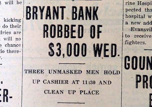 Retrospect: Bryant bank was robbed