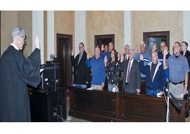Local officials sworn into office