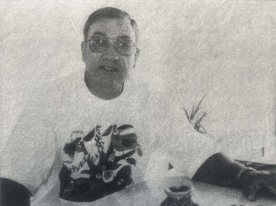 Dan Orr wears a  souvenir t-shirt from his 1993 visit to Costa Rica. He was one of 23 Indiana teachers who had toured the country's rain forests. (The Commercial Review/Jan Donathan Mayfield)