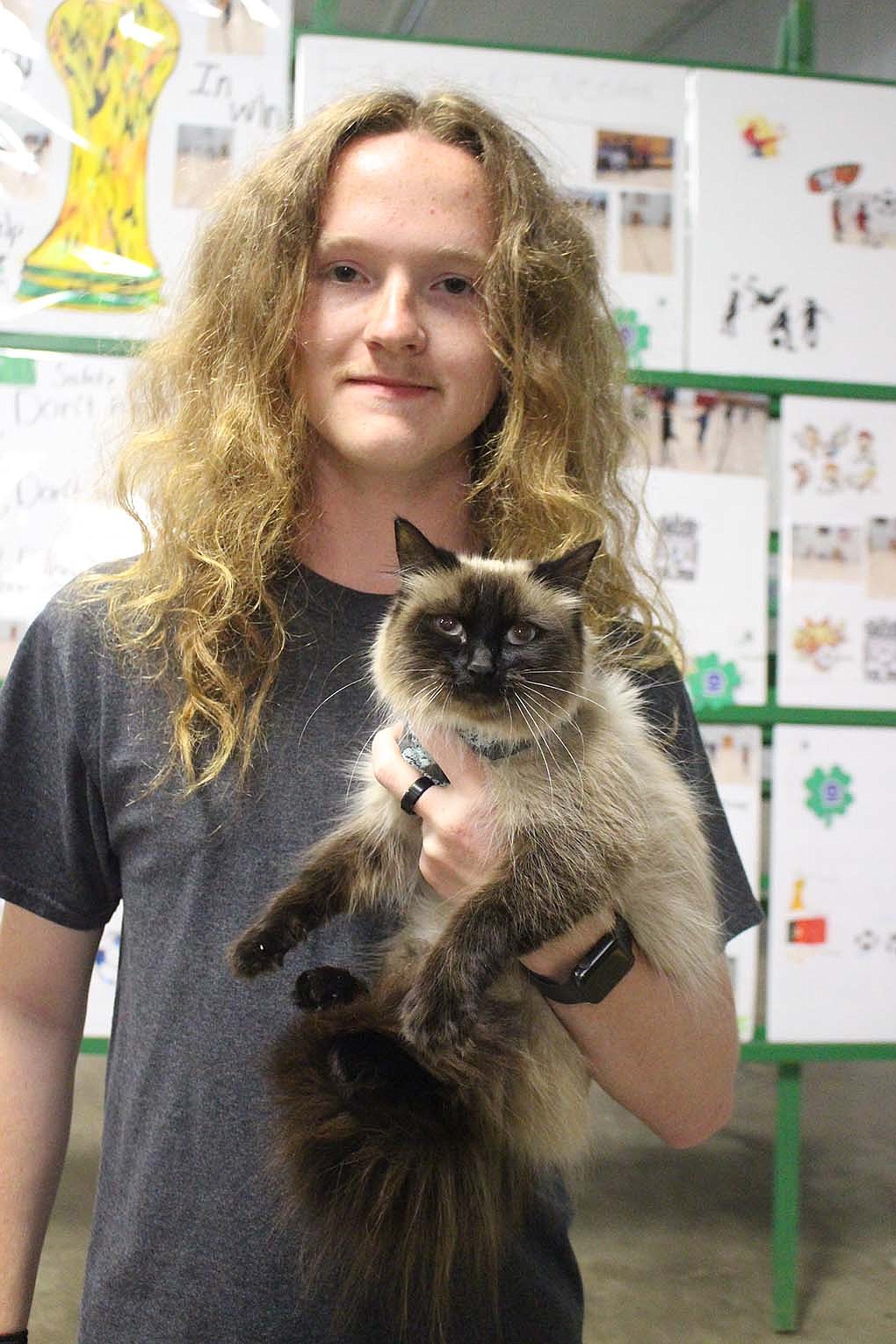 Dominic Steveson had the best in show July 10 during the 4-H cat show at the Jay County Fair. (The Commercial Review/Bailey Cline)