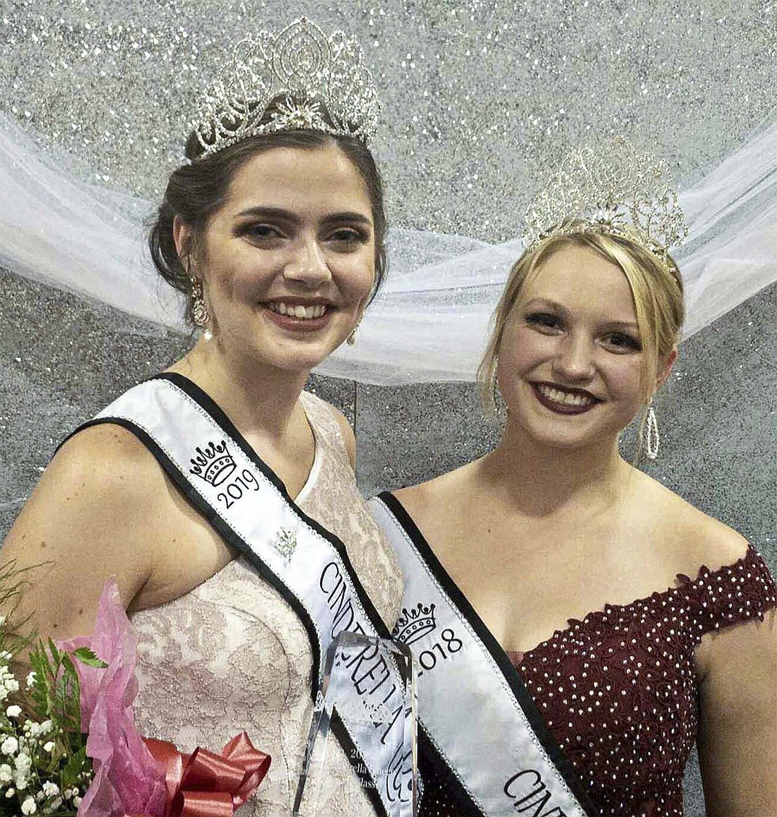 Glass Days will return from a hiatus Saturday with a full day of activities centered on Commerce Street between Main and Indiana streets. Pictured are Emma Morgan and Dawn Minnick who won the Cinderella Queen of Glass crown in 2019 and 2018, respectively. Morgan will continue her reign during the 2023 festival. Plans are to bring back the Cinderella Queen of Glass Pageant next year. (The Commercial Review)