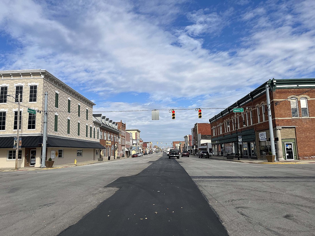 After sections were closed for more than two months, Meridian Street (U.S. 27) in Portland reopened Wednesday morning between Main and Race streets. Work on the downtown storm sewer project continued to the east on Walnut, High and Arch streets. Regarding the other Portland road closure, Jay County Commissioner Chad Aker said Monday that the bridge replacement project on Water Street (Indiana 26) on the east side of the city is expected to be complete by Nov. 1. (The Commercial Review/Ray Cooney)