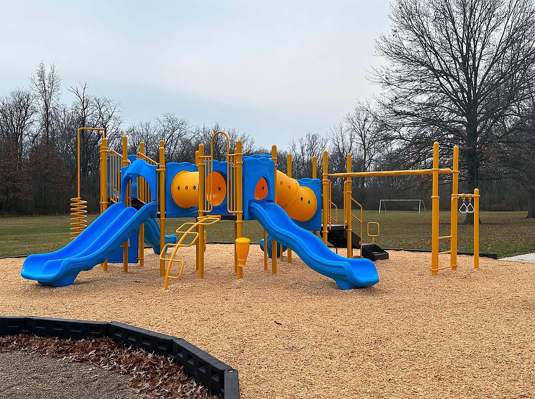 The installation of new playground equipment at East Elementary School in Portland is one of several improvement projects that have been completed at Jay School Corporation facilities in the last seven months. New facilities director Gary Cagles provided the school board with an update on completed projects and a look at potential future projects during its meeting Monday. Next on the list is a new heating, ventilation and cooling system for a section of West Jay Elementary School. (Photo provided)