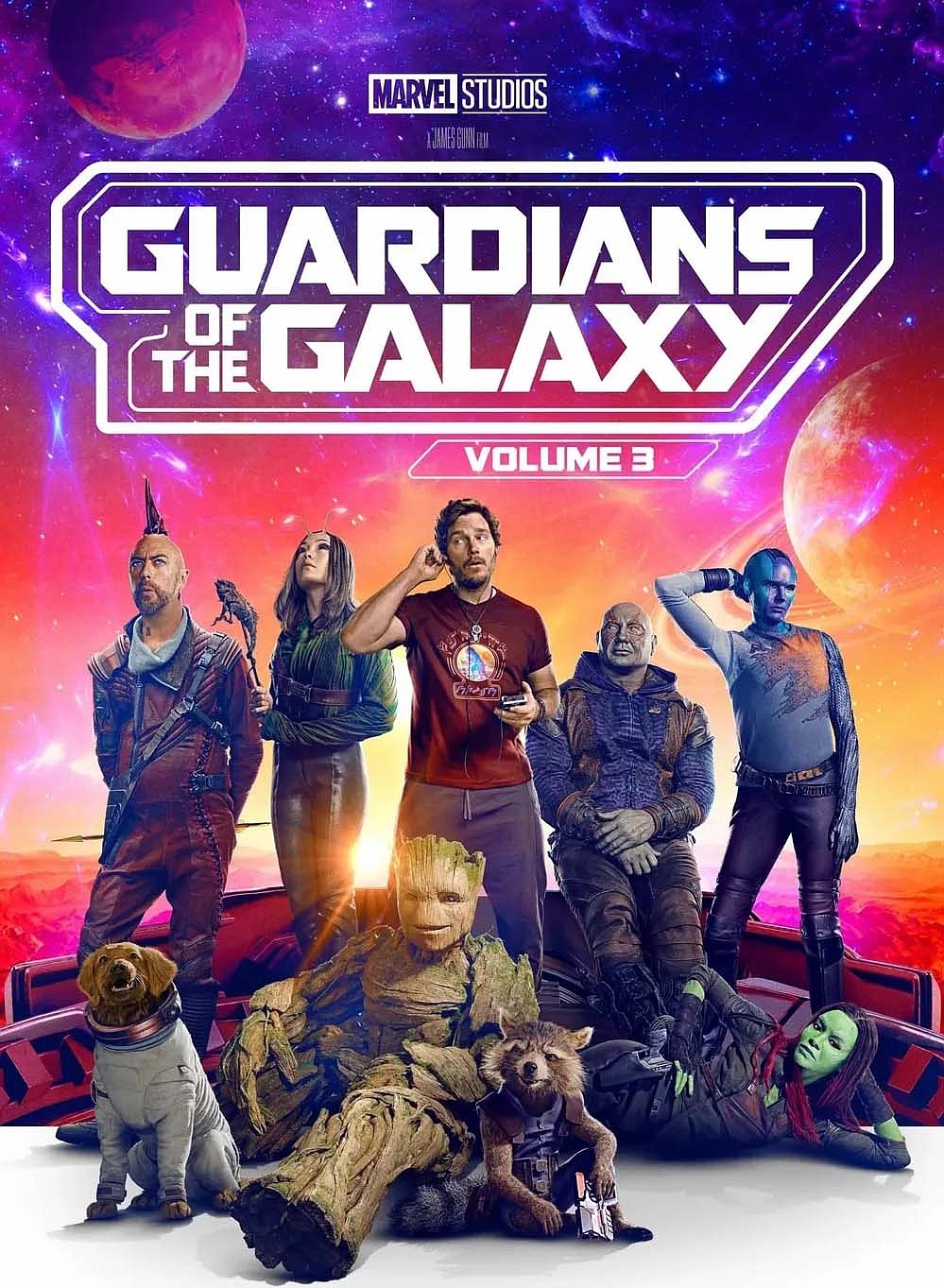 “Guardians of the Galaxy: Volume 3” features the backstory of the character Rocket, who is voiced by Bradley Cooper. The movie is nominated for a Golden Globe for cinematic and box office achievement and a Grammy Award for best compilation soundtrack for visual media. (Marvel Studios)