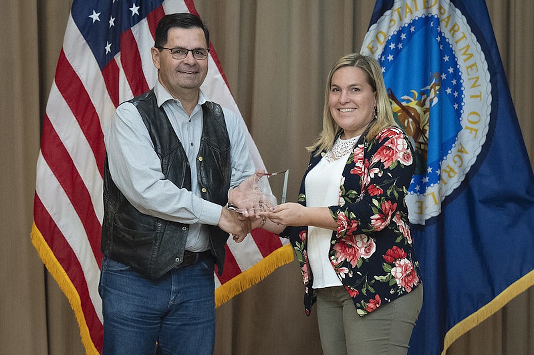 Kendra Muhlenkamp of Jay County was honored as the 2023 Farm Service Agency Newcomer of the Year. She is a program technician for the agency in Randolph County. (Photo provided)