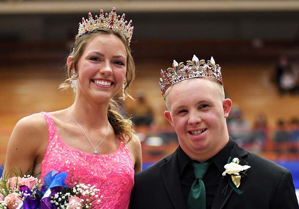 Molly Muhlenkamp and Luke Vormohr were crowned Jay County High School's homecoming queen and king Saturday night during promenade. (The Commercial Review/Ray Cooney)