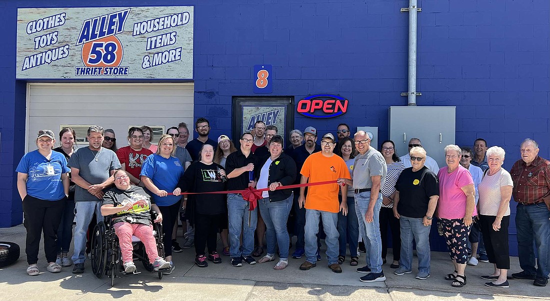 Jay County Chamber of Commerce hosted a ribbon-cutting ceremony Friday for All 58 Thrift Store. The new facility sponsored by Jay-Randolph Developmental Services is located at 901 E. Water Street, Portland. (Photo provided)