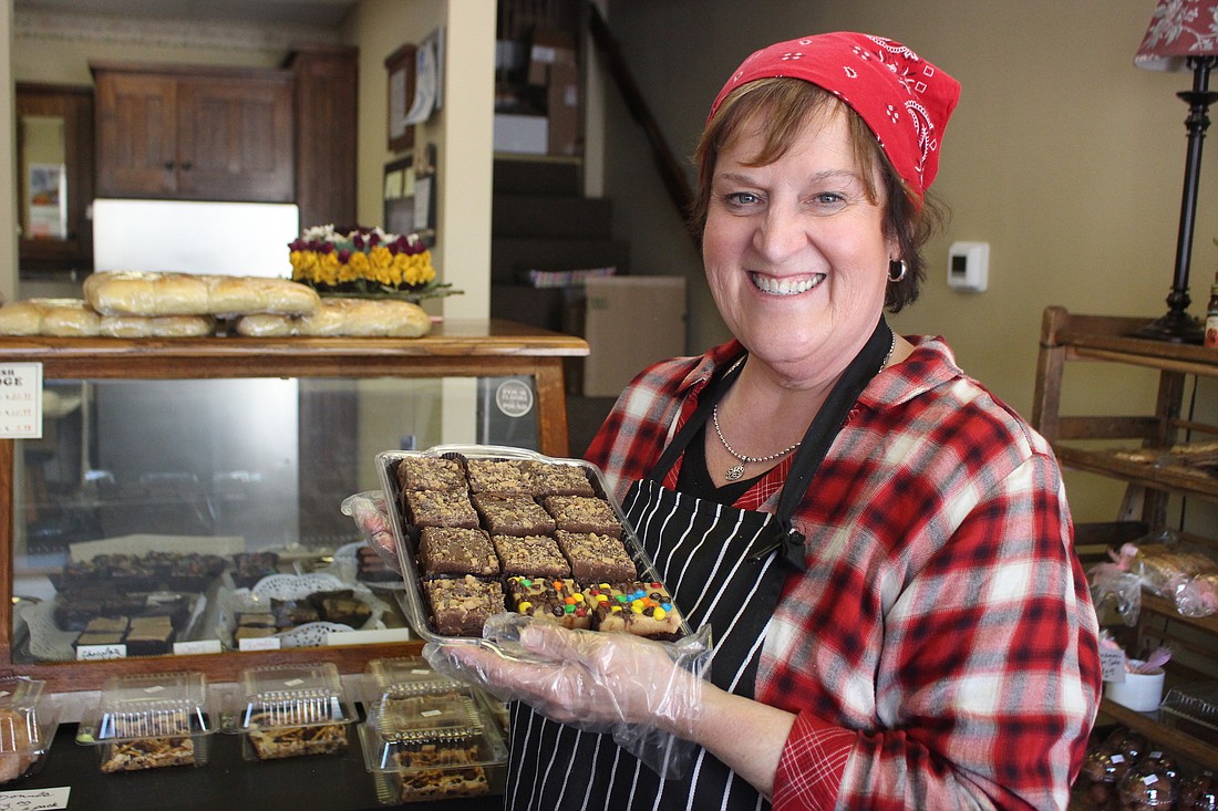 Jane Prescott, pictured above, and Steve Prescott opened Mrs. P’s Kitchen on March 9. The business offers baked goods, fudge, candy and other treats. Mrs. P’s Kitchen also provides catering services. (The Commercial Review/Bailey Cline)