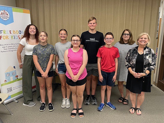 Pictured, front row, are River Overman, Addie Jutte, Leo Stachler and Staugler, and back row, Madison Rammel, Ally Roessner, Tripp Krieg and Cheryl Abels-Pease. (Photo provided)