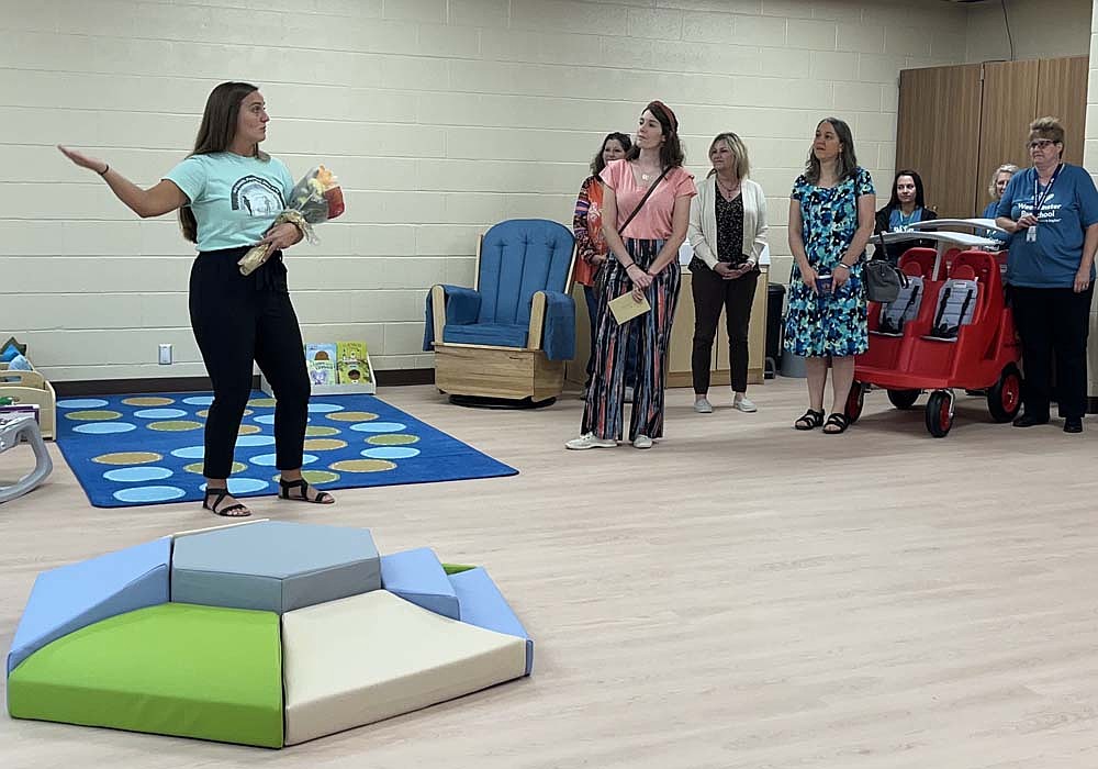 Westminster Preschool at Jay County Early Learning Center was open to the public for the first time during an open house Thursday afternoon. A ribbon-cutting ceremony was held for the new facility that will open next month in the former Judge Haynes Elementary School on the west side of Portland. (The Commercial Review/Ray Cooney)