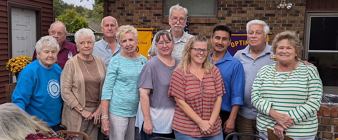 Portland Evening Optimist Club recently installed new officers and board members for the 2024-25 year.  Pictured above, from left, are board member Jane Jobe, club foundation representative Leland Le Master, treasurer Judy Le Master, first vice president Mike Leonhard, secretary Pat Gibson, board member Krystal Bell, board member Bill Bracy, president elect Cheryl Ruiz, president Bobby Ruiz, board member Mike Aker and past president Linda Aker. Not pictured is second vice president Sherry Vore. (Photo provided)