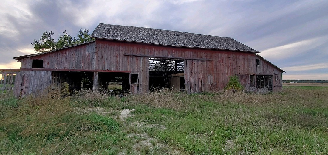 This old barn northwest of Bryant has been deconstructed to create a new wedding venue. The new facility utilizes as many of the old barn’s timbers as possible as well as some from two other old barns on the Runyon family property. Owned by Dawn and David Runyon, the new venue to be known as Sunflower Hills Historic Barn, is expected to be complete by the end of the year. (Photo provided)