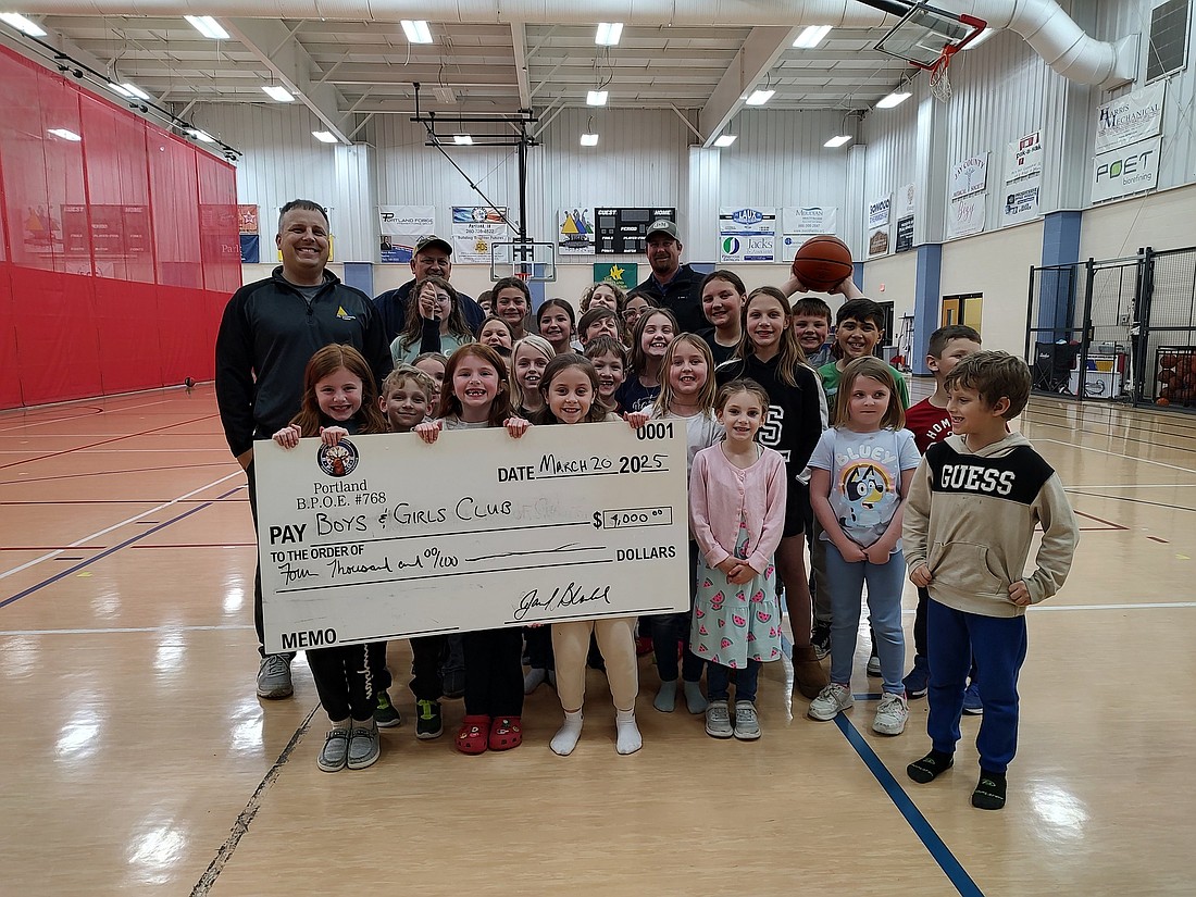 Portland Elks recently awarded two Portland nonprofits with grants. Pictured at left, Boys and Girls Club programs at Jay Community Center received $5,000. (Photo provided)