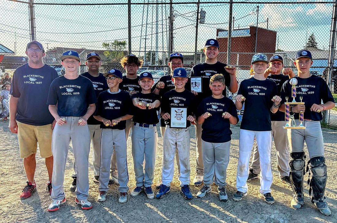 Pictured above is Local 1620, which took first place in both the Portland Junior League Sandy Koufax division during the regular season and the end-of-year tournament. (Photo provided)