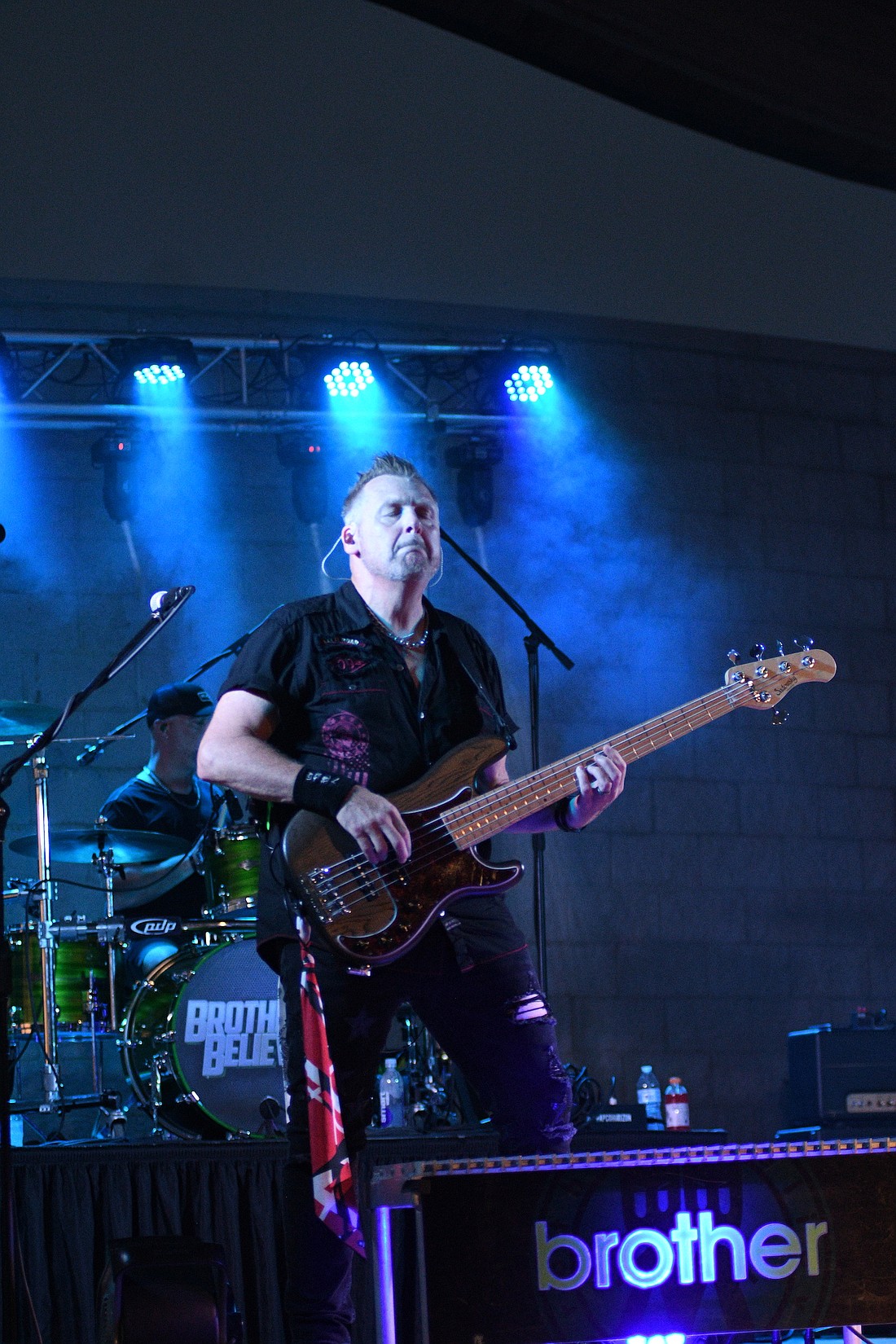 Ohio cover band Brother Believe Me closed out Arts Place’s Hudson Family Park Amphitheater Concert Series with a variety of tunes from the 1980s to today on Thursday night. Other concerts in this year’s series featured cover band First 2 Eleven and Fleetwood Mac tribute band Fleetwood Macked. (The Commercial Review/Ray Cooney)