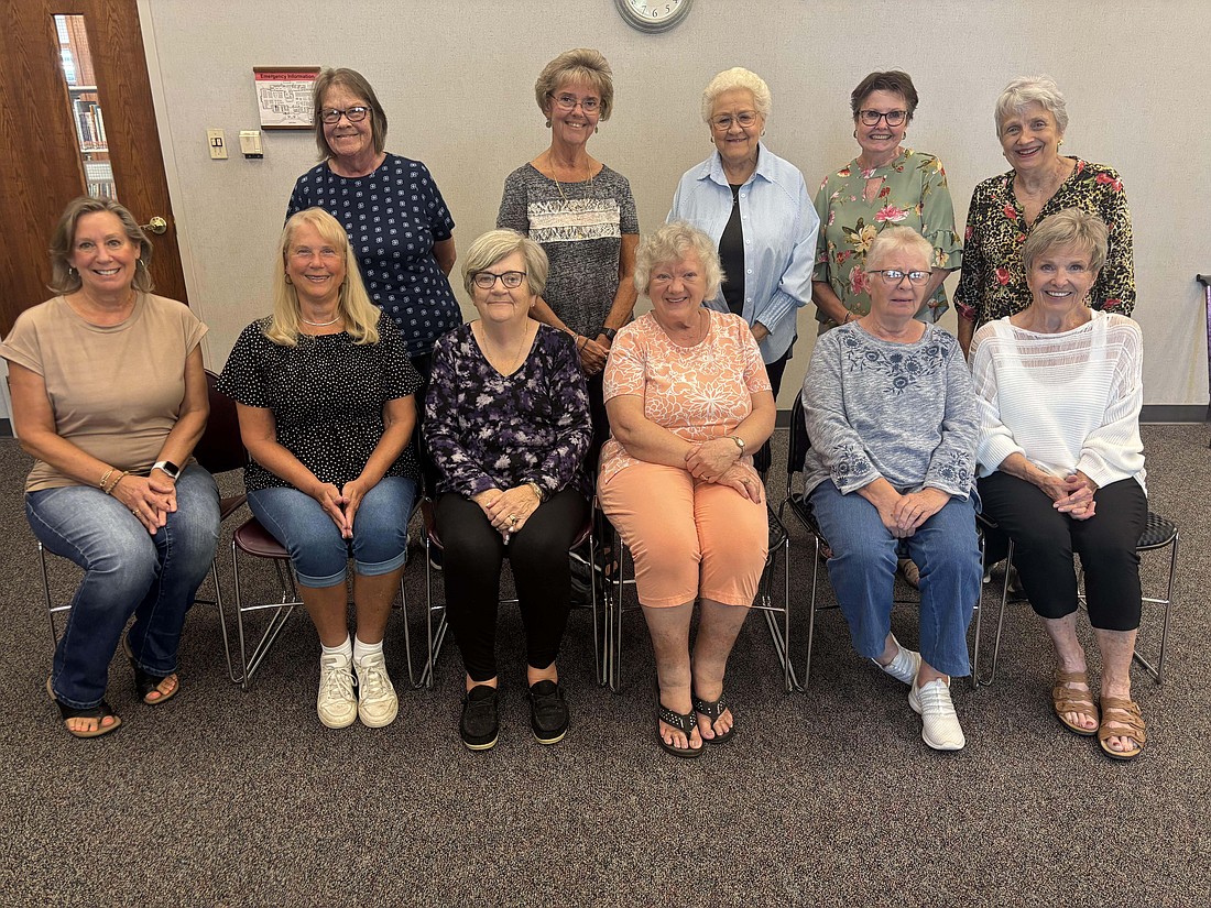 Jay County Hospital retirees recently met for a luncheon and fellowship at Jay County Public Library. Pictured above are those in attendance. In the front row from left are Deb Arnold, Claudia Jones, Sue Sommers, Freeda Osenbaugh, Vicki Eldridge and Wendy Shuttleworth. In the back row are Susie Garringer Tomey, Nan Rowles, Nancy Jackisch, Sharon Taylor and Lana Ninde. Not pictured was Jane Jobe. (Photo provided)