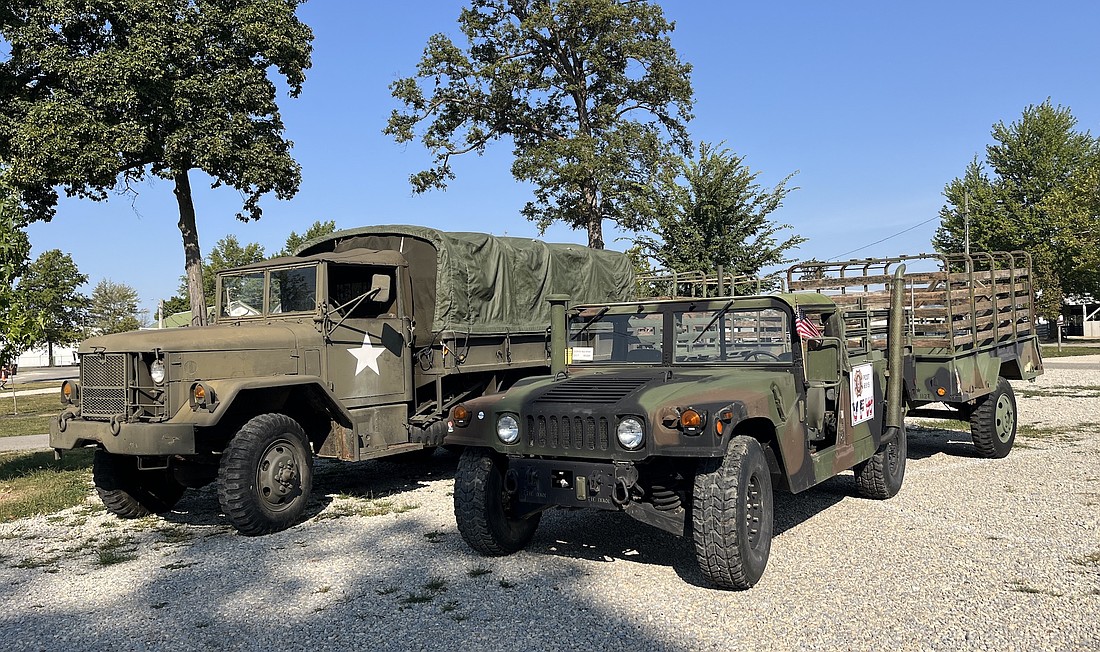 Vehicles were arriving Thursday morning for the Indiana Military Vehicle Preservation Association’s Salute to the Troops Rally and Swap Meet at Jay County Fairgrounds. The event runs until 4 p.m. today and from 9 a.m. to 3 p.m. Saturday. (The Commercial Review/Ray Cooney)