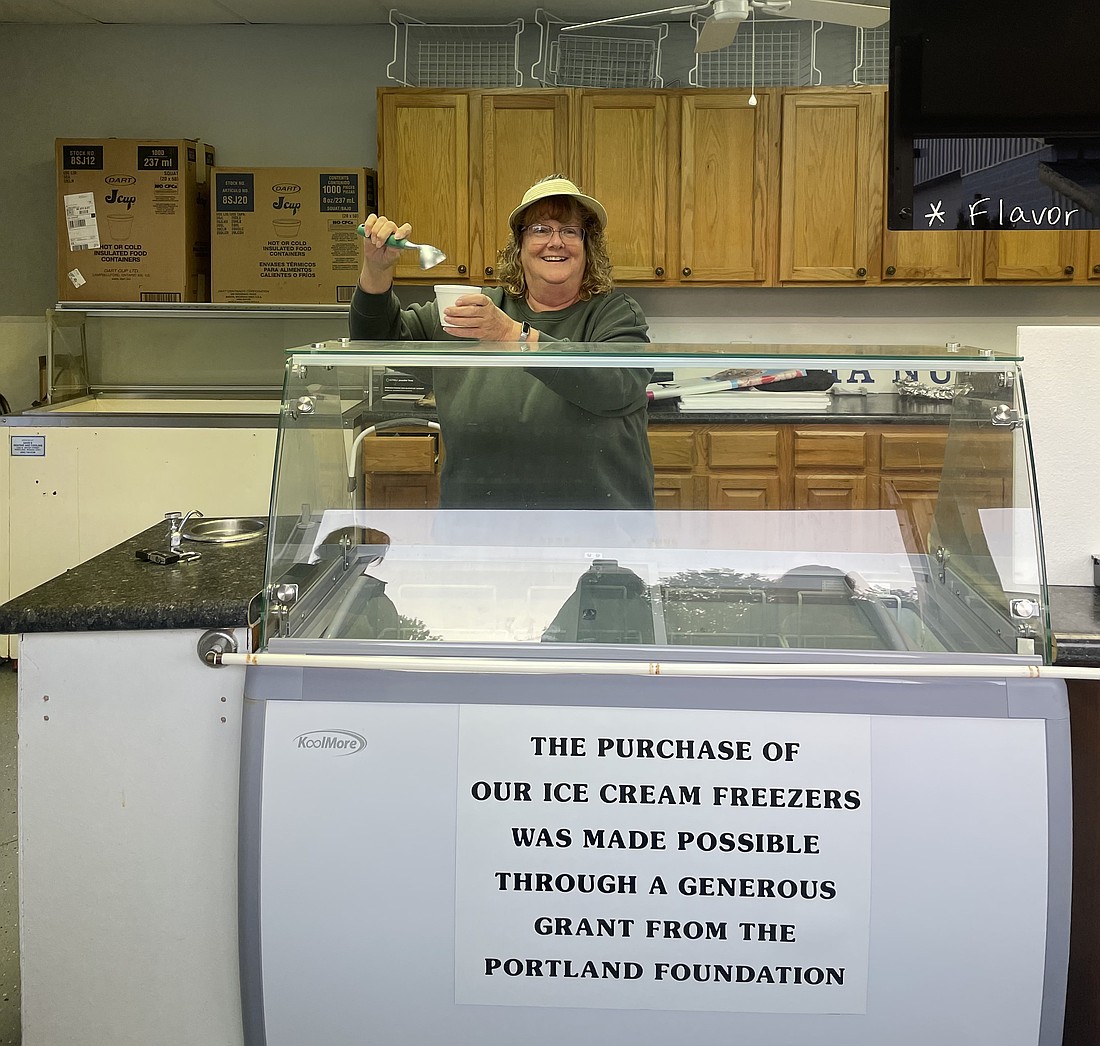 Alpha Delta Gamma Nu Sorority of Portland recently received new ice cream freezers. The equipment was purchased using a grant from The Portland Foundation. (Photo provided)