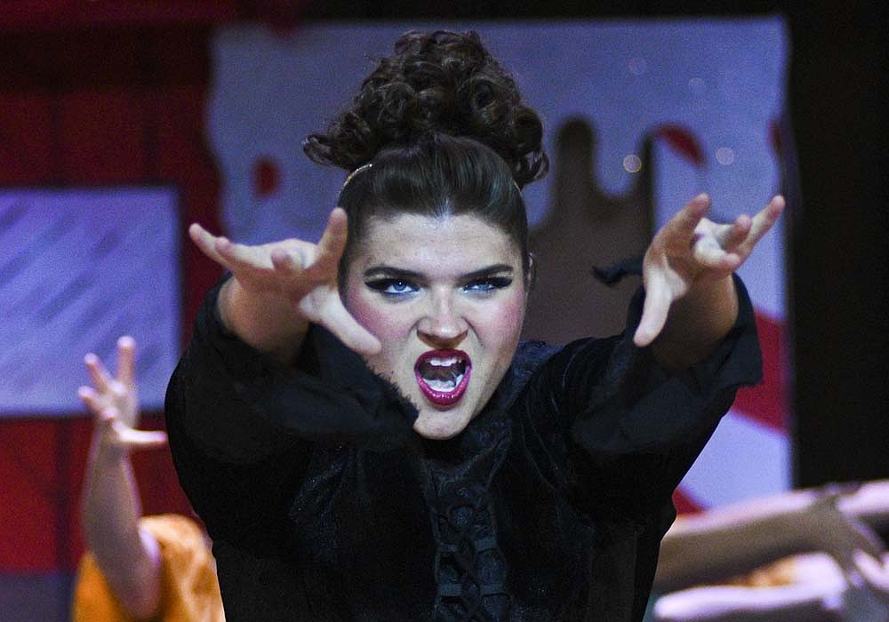 Lilly Johnson performs during Just Treble’s show as part of Sunday’s Jay County Junior-Senior High School fall choral concert. Just Treble’s performance featured the songs “I Want Candy” and “Promise of a New Day.” Also performing Sunday were the seventh and eighth grade choir and the Patriot Edition show choir. (The Commercial Review/Ray Cooney)
