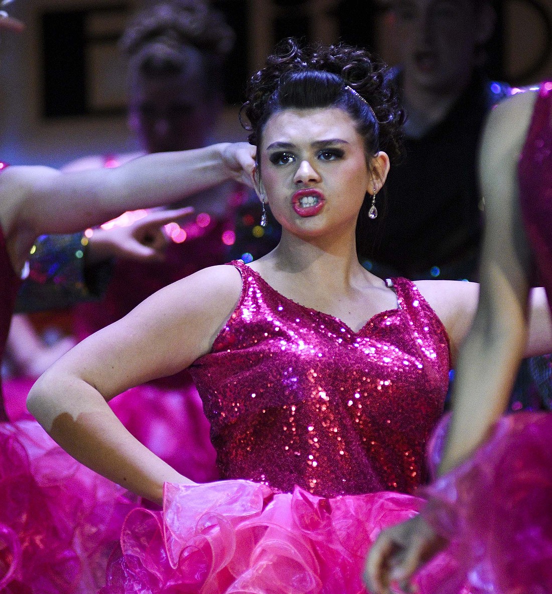 Camille Tweedy, a Jay County High School senior, sings as part of Patriot Edition during last weekend’s fall chorale concert. (The Commercial Review/Ray Cooney)