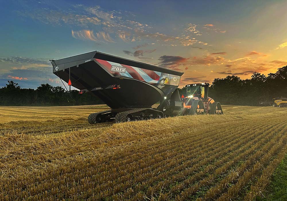 J&M Manufacturing of Fort Recovery unveiled its new 14 Series grain carts during the Farm Progress Show in August in Decatur, Illinois. The cart had been in the development stages for more than a decade, with J&M’s design and engineering team setting out to make “the best grain cart in the world.” (Photo provided)