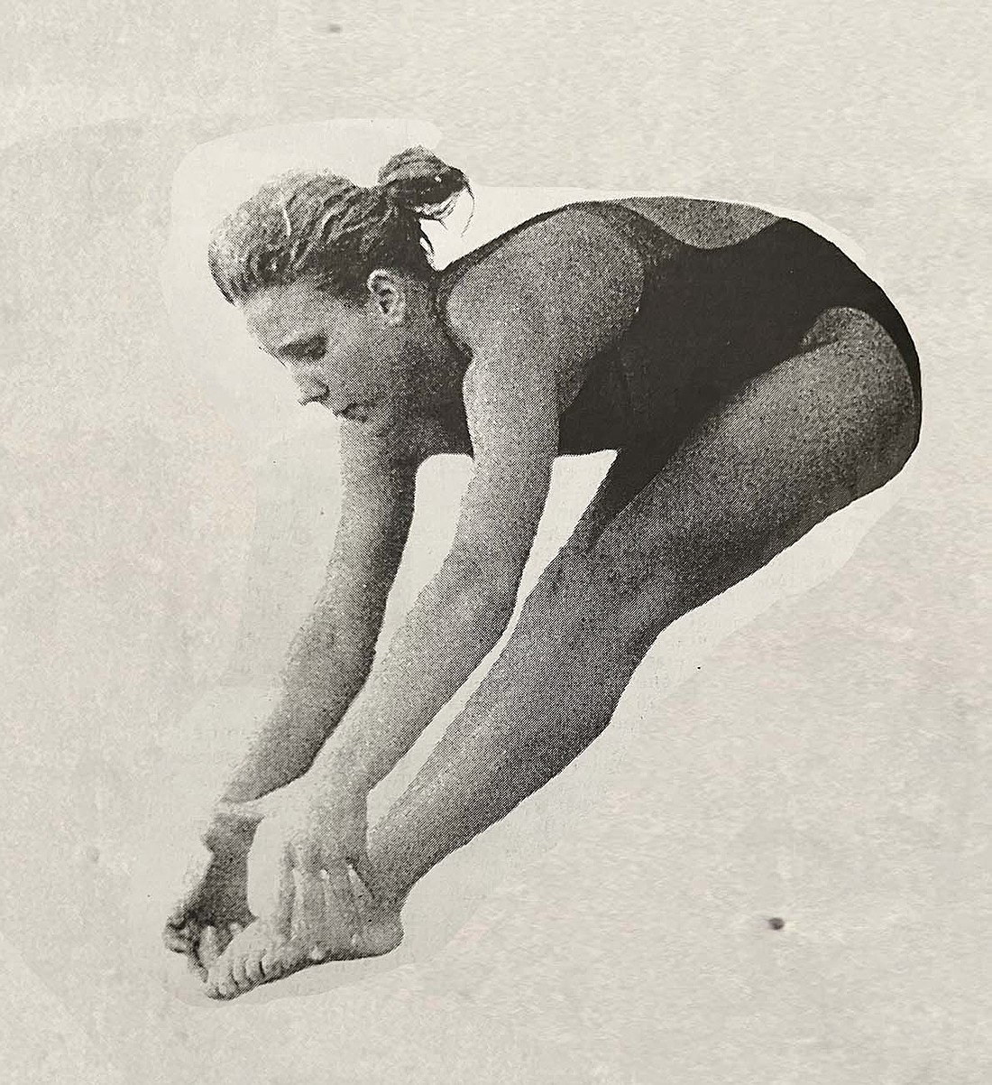 Dawn Ogden dives during her junior season at Jay County High School. Ogden committed to dive at Ball State University on Oct. 29, 2000. She signed her national letter of intent about a week later. As a junior at JCHS after transferring from Muncie Southside, Ogden reached the state finals in diving, gymnastics and track. (The Commercial Review/Mike Snyder)