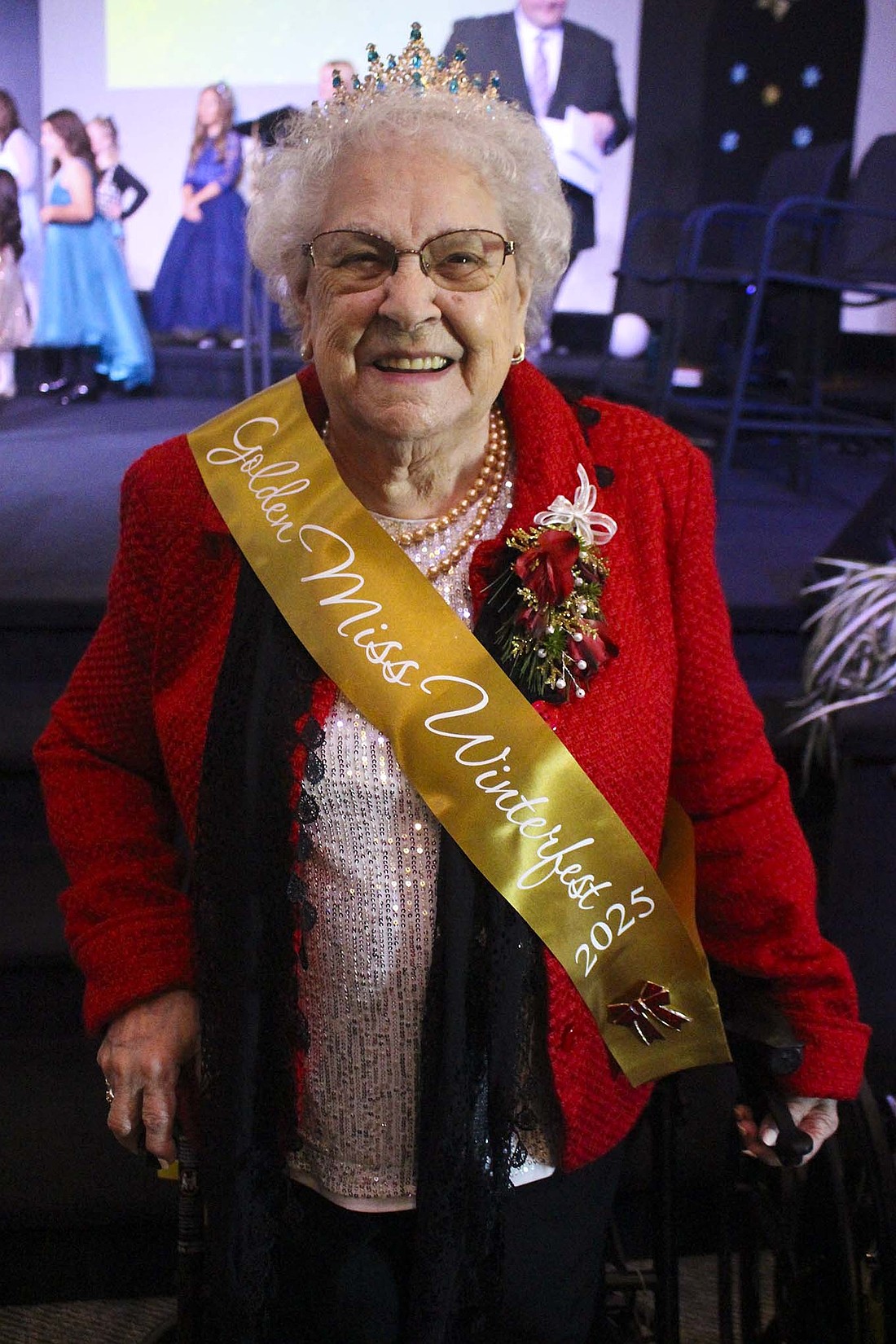 Jay County Chamber of Commerce hosted its annual Little Miss Winterfest and inaugural Golden Miss Winterfest contest Saturday. Naomi Betts was honored as Jay County’s first Golden Miss Winterfest. (The Commercial Review/Bailey Cline)