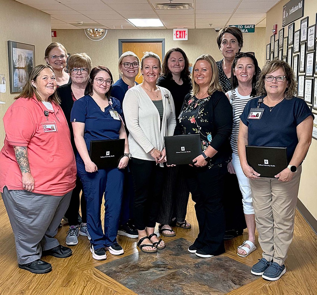 The Indiana University Health Jay Behavioral Health Team recently received an IU Health Values Leadership Award. The team was recognized for its patient-centered approach and innovative programs. (photo provided)