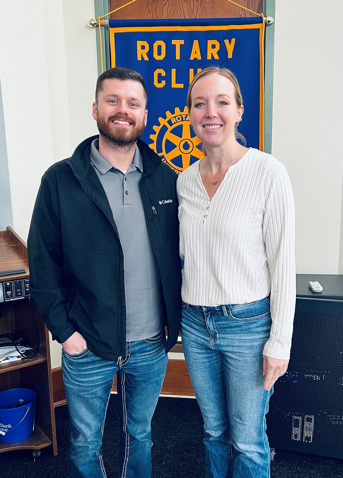 Portland Rotary Club recently inducted a new member. Pictured above is new member Peyton Wason next to sponsor LeeAnn Miller. (Photo provided)
