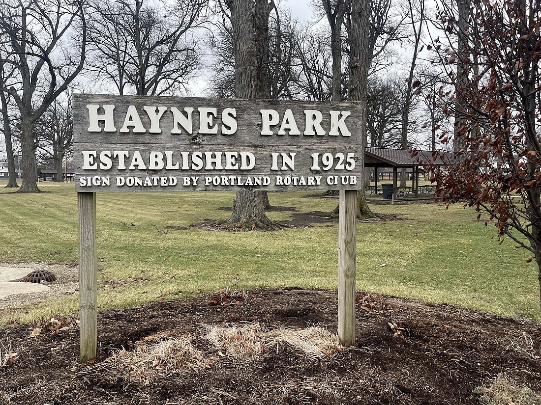 News signs are planned for Haynes Park. Signs were donated to the city, with Portland Rotary Club providing funding to create new faces. The existing signs, also donated by the Rotary Club, are beginning to rot, parks manager Ronnie Reynolds said. (The Commercial Review/Ray Cooney)